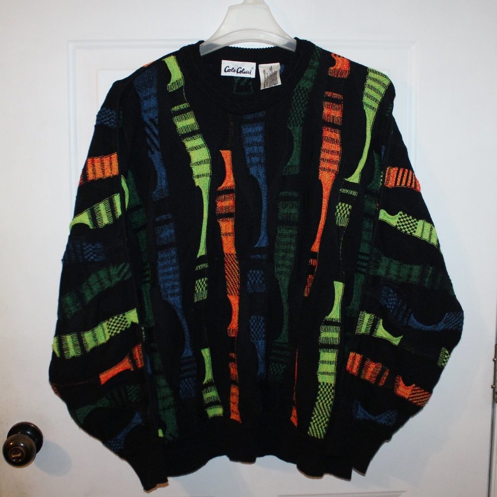 CARLO COLUCCI 3-D weave sweater 50